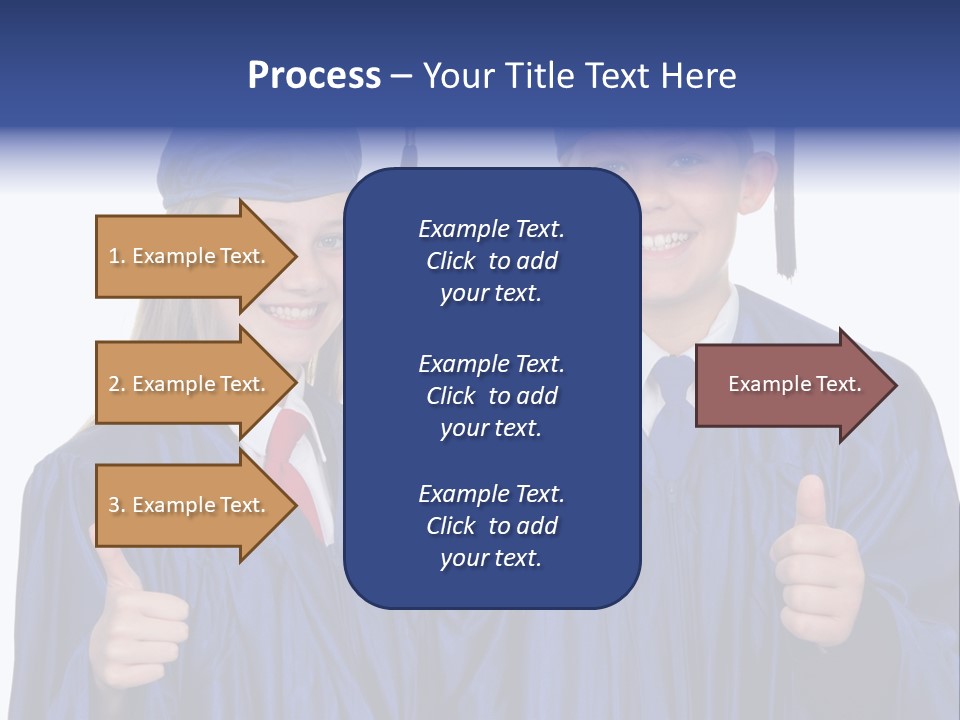 Teen Cap And Gown Set PowerPoint Template