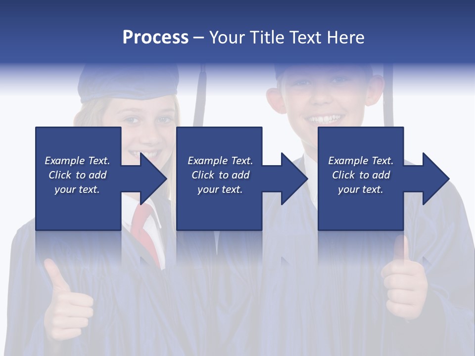 Teen Cap And Gown Set PowerPoint Template