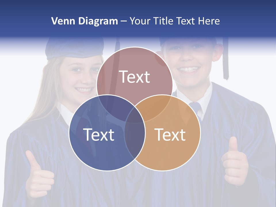 Teen Cap And Gown Set PowerPoint Template