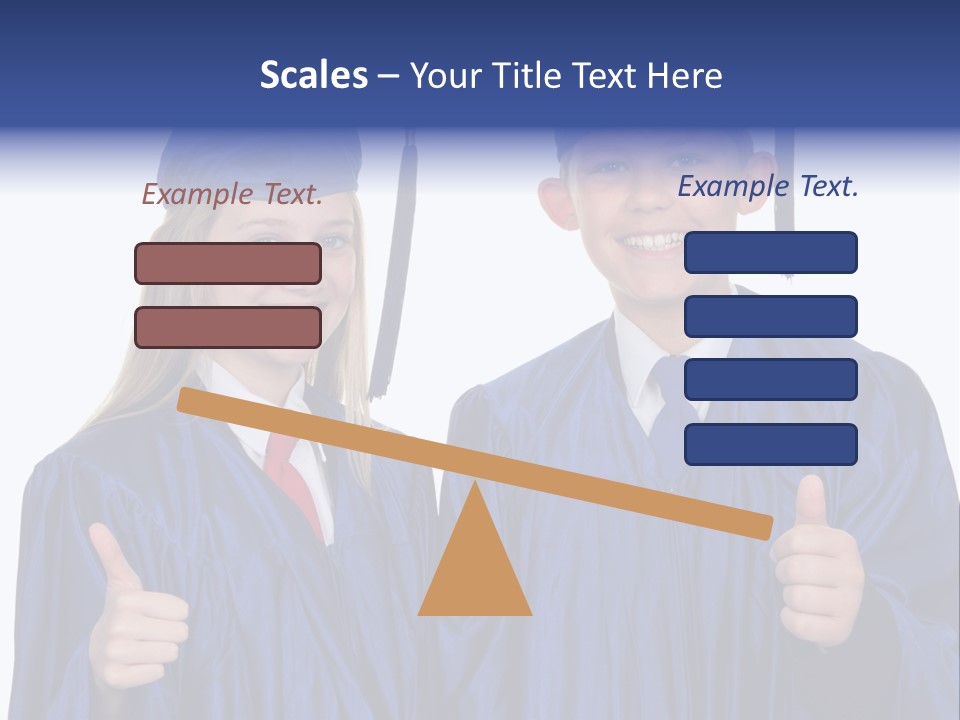 Teen Cap And Gown Set PowerPoint Template