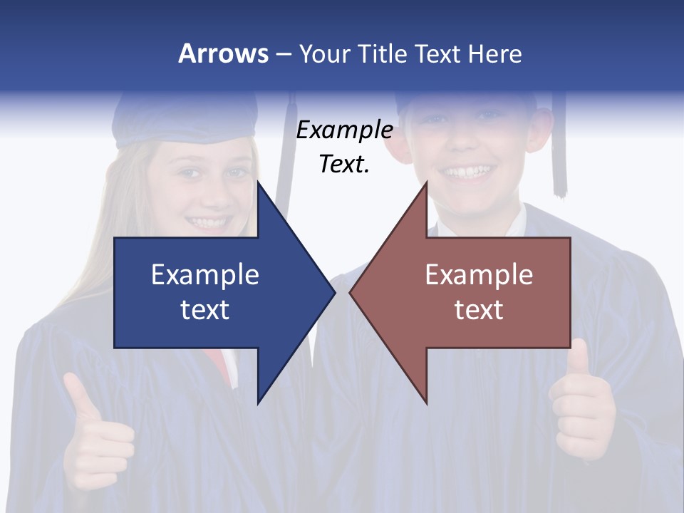 Teen Cap And Gown Set PowerPoint Template