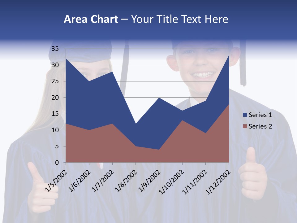 Teen Cap And Gown Set PowerPoint Template