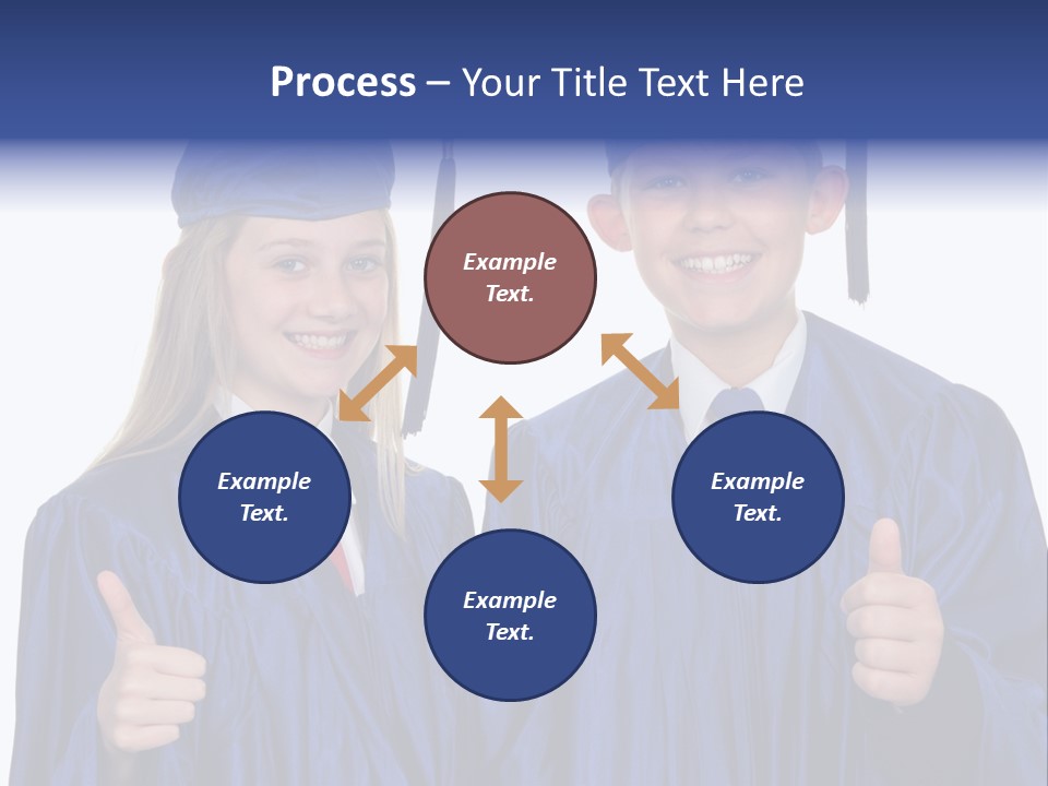 Teen Cap And Gown Set PowerPoint Template