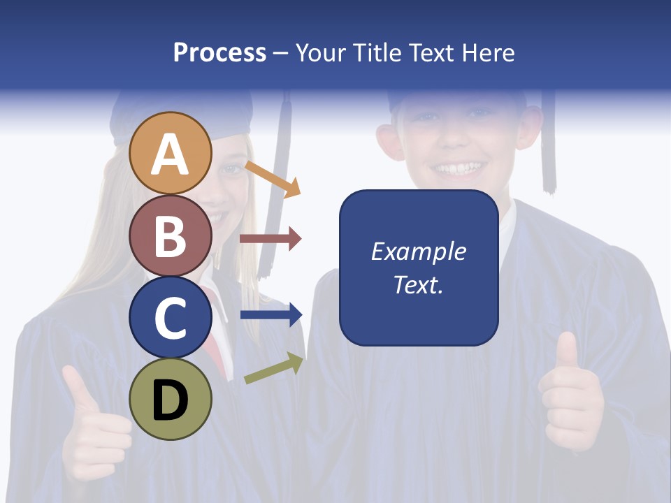 Teen Cap And Gown Set PowerPoint Template