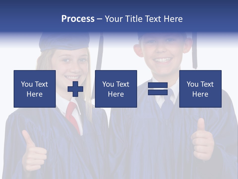 Teen Cap And Gown Set PowerPoint Template
