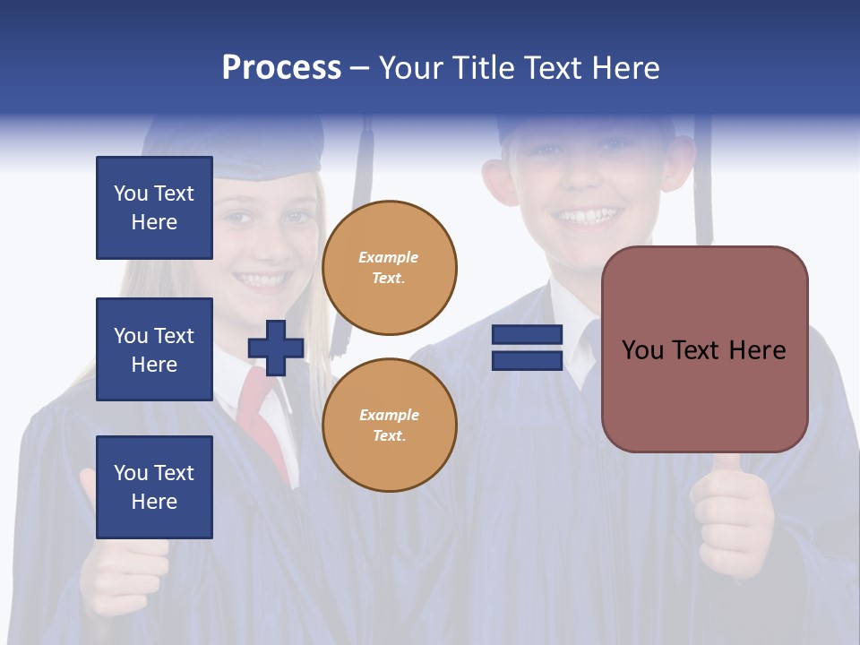 Teen Cap And Gown Set PowerPoint Template
