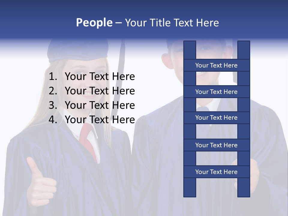 Teen Cap And Gown Set PowerPoint Template