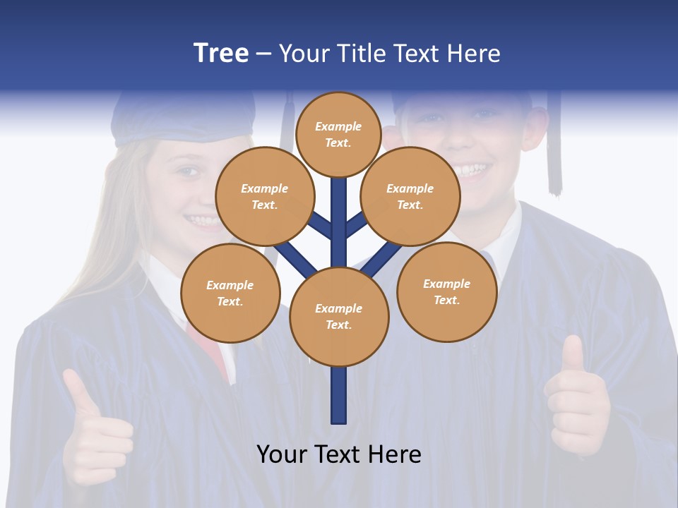 Teen Cap And Gown Set PowerPoint Template