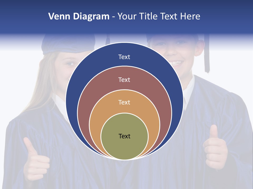 Teen Cap And Gown Set PowerPoint Template