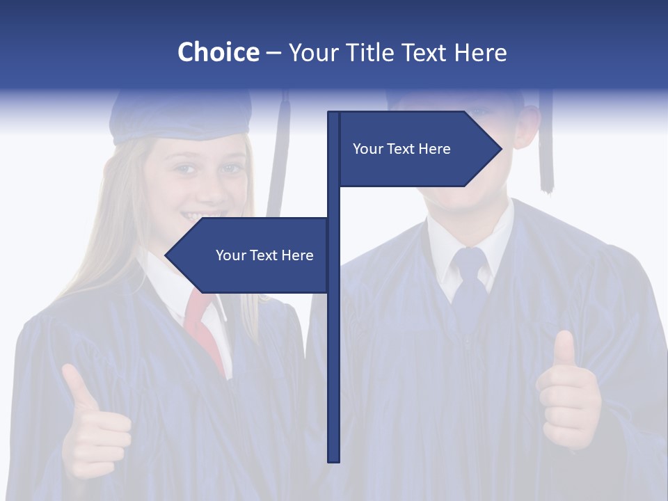 Teen Cap And Gown Set PowerPoint Template