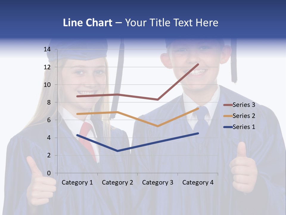 Teen Cap And Gown Set PowerPoint Template