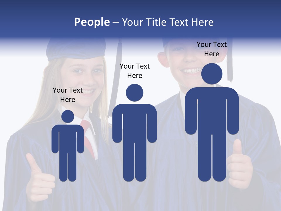 Teen Cap And Gown Set PowerPoint Template