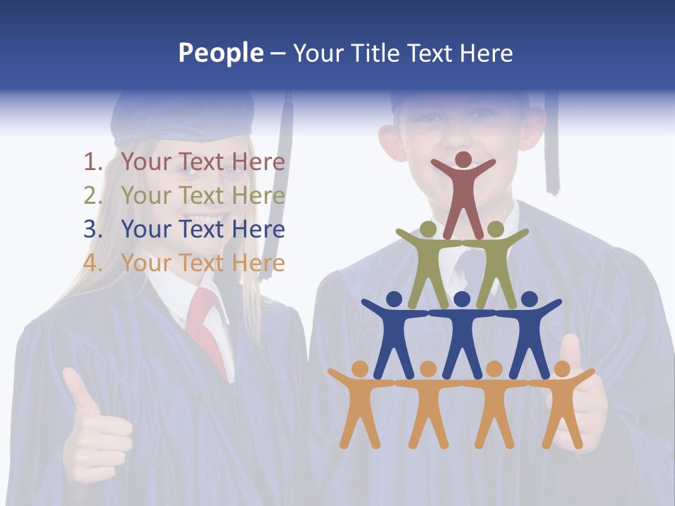 Teen Cap And Gown Set PowerPoint Template