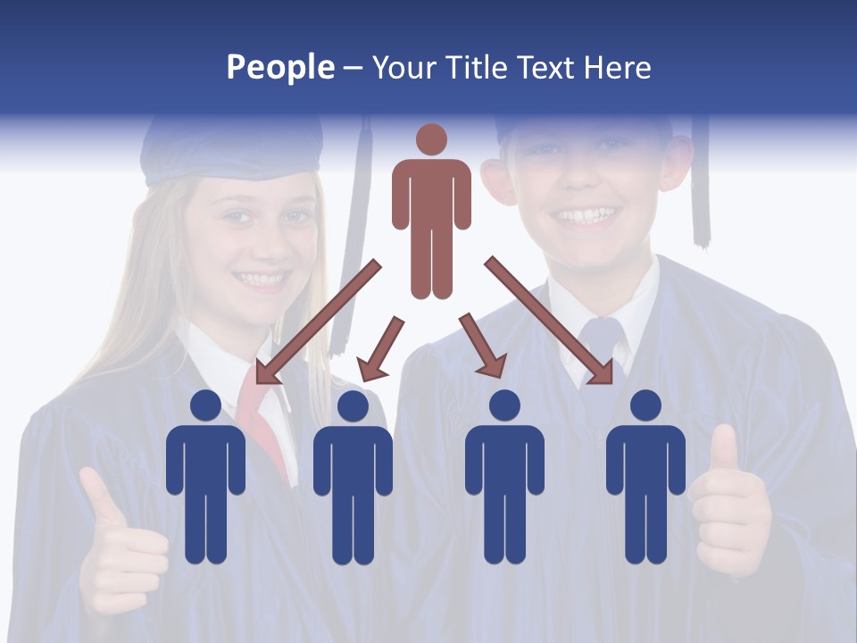 Teen Cap And Gown Set PowerPoint Template