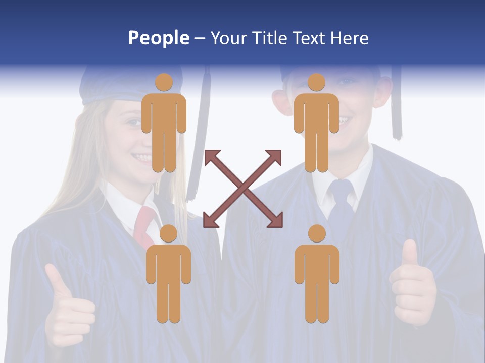 Teen Cap And Gown Set PowerPoint Template