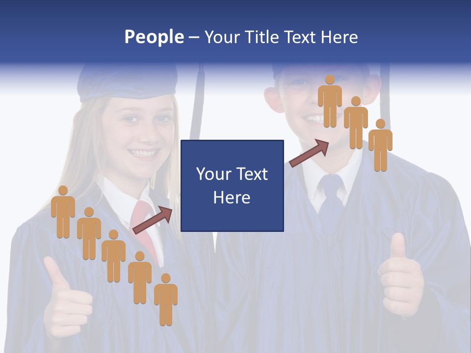 Teen Cap And Gown Set PowerPoint Template