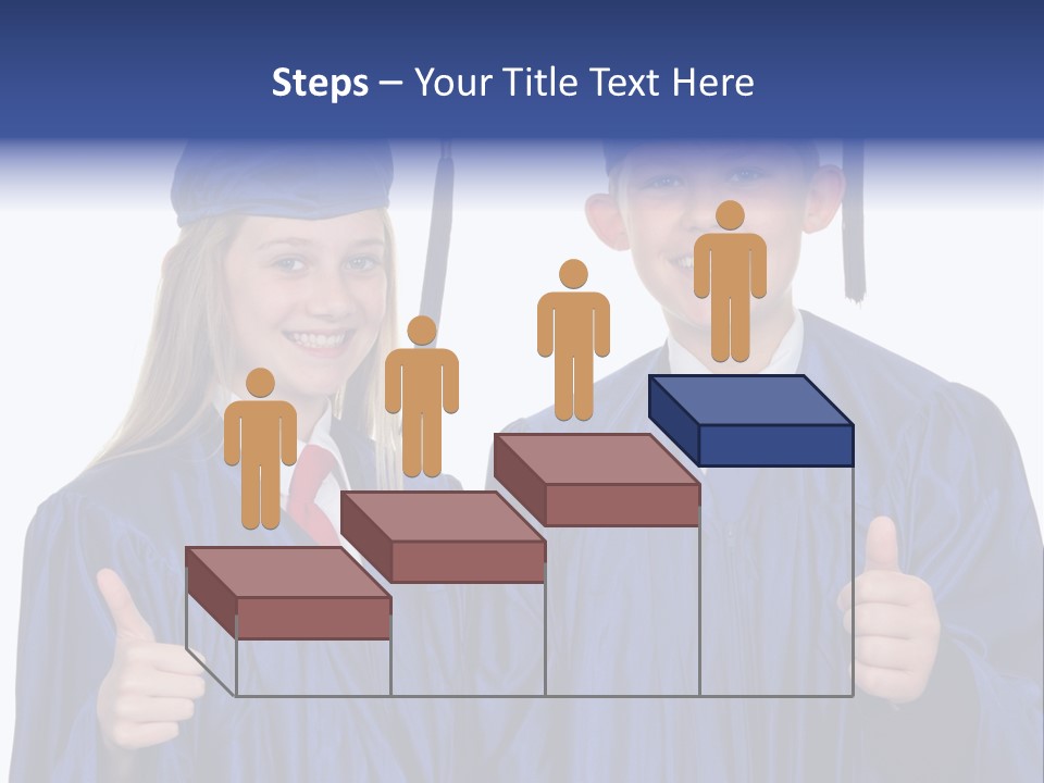 Teen Cap And Gown Set PowerPoint Template