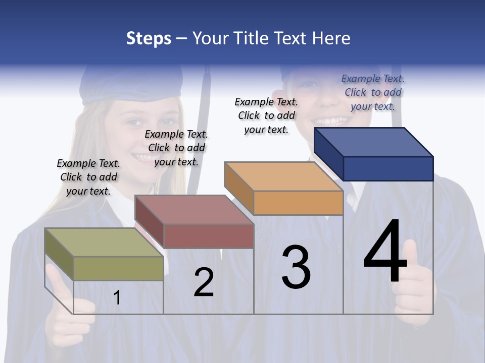 Teen Cap And Gown Set PowerPoint Template