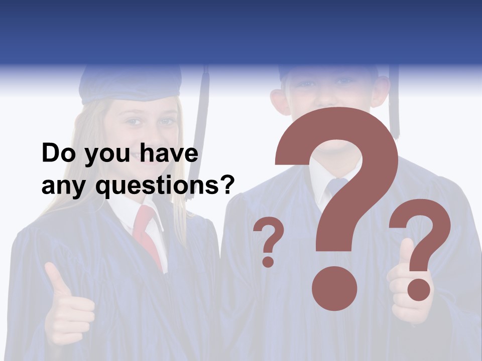 Teen Cap And Gown Set PowerPoint Template