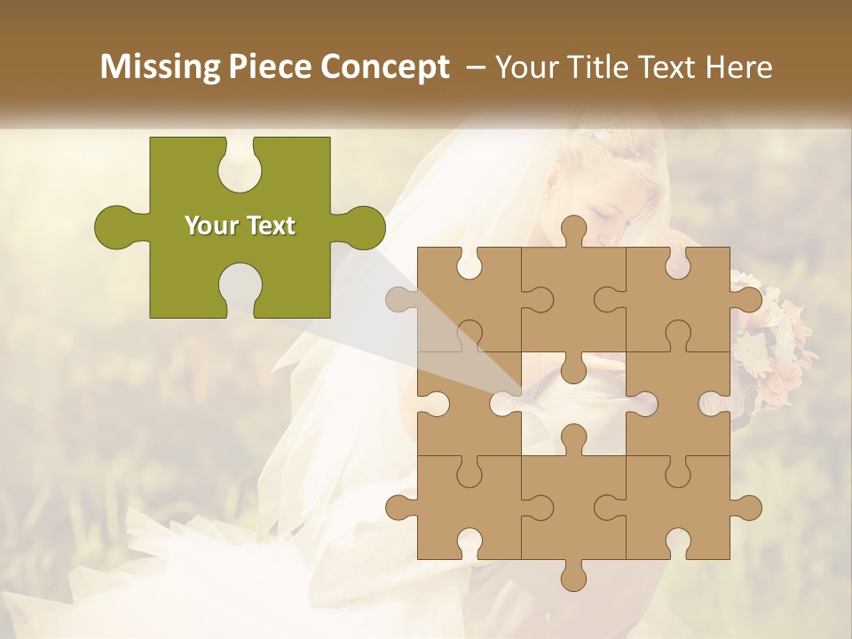 The Bride And Groom Kiss PowerPoint Template