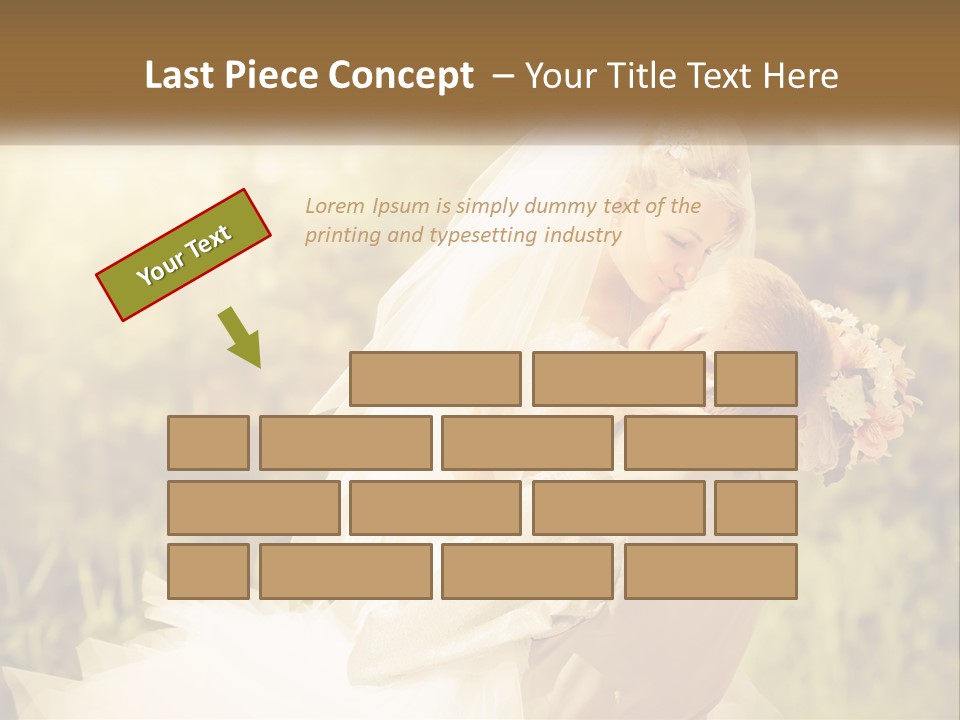 The Bride And Groom Kiss PowerPoint Template