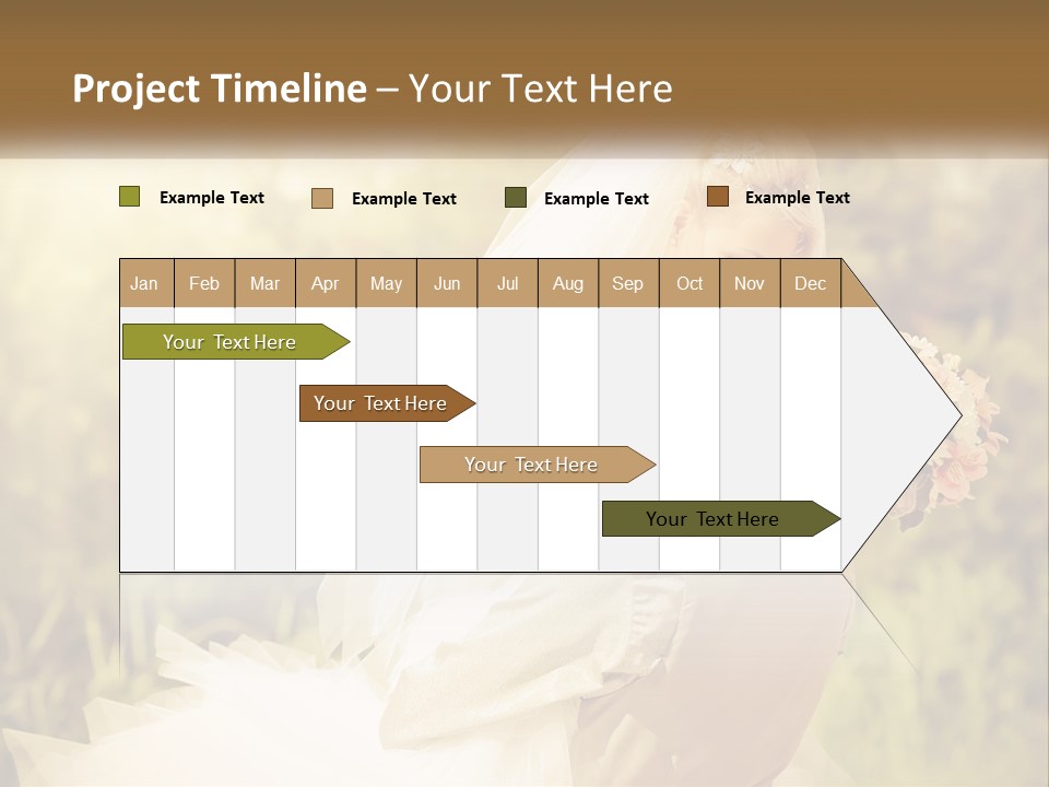 The Bride And Groom Kiss PowerPoint Template