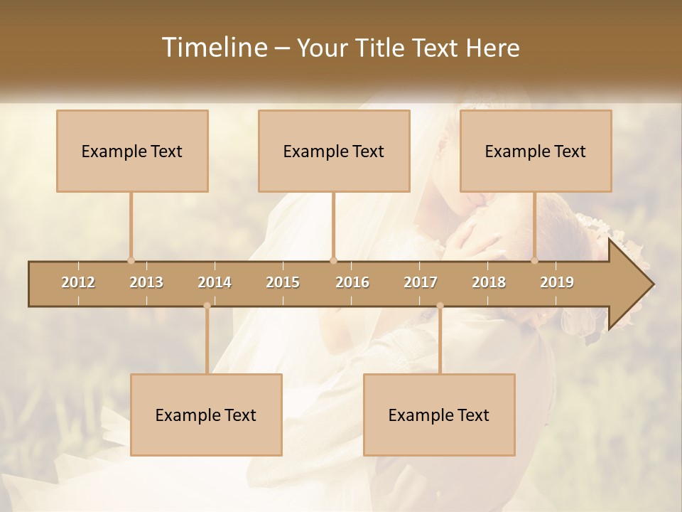 The Bride And Groom Kiss PowerPoint Template