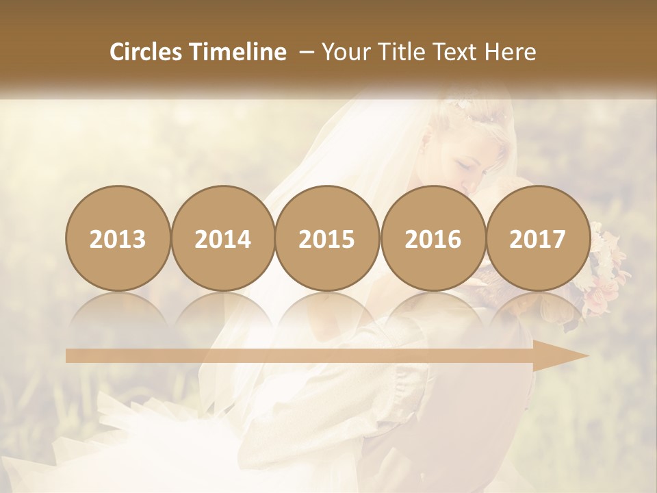 The Bride And Groom Kiss PowerPoint Template