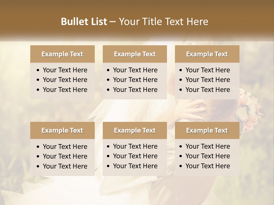 The Bride And Groom Kiss PowerPoint Template