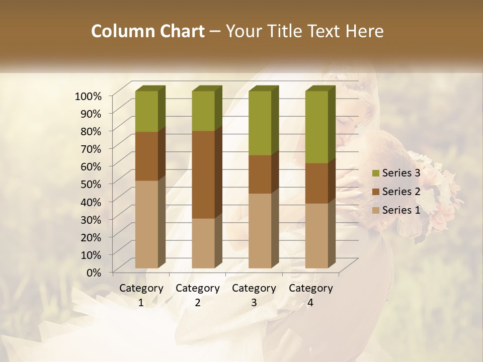 The Bride And Groom Kiss PowerPoint Template