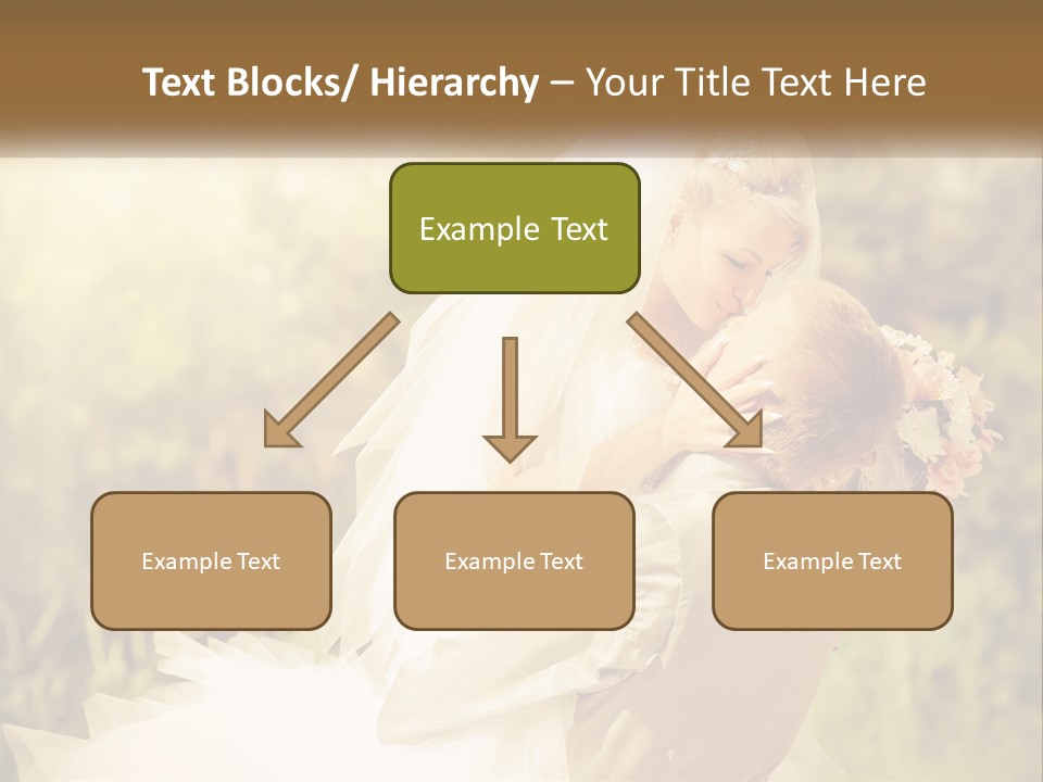 The Bride And Groom Kiss PowerPoint Template