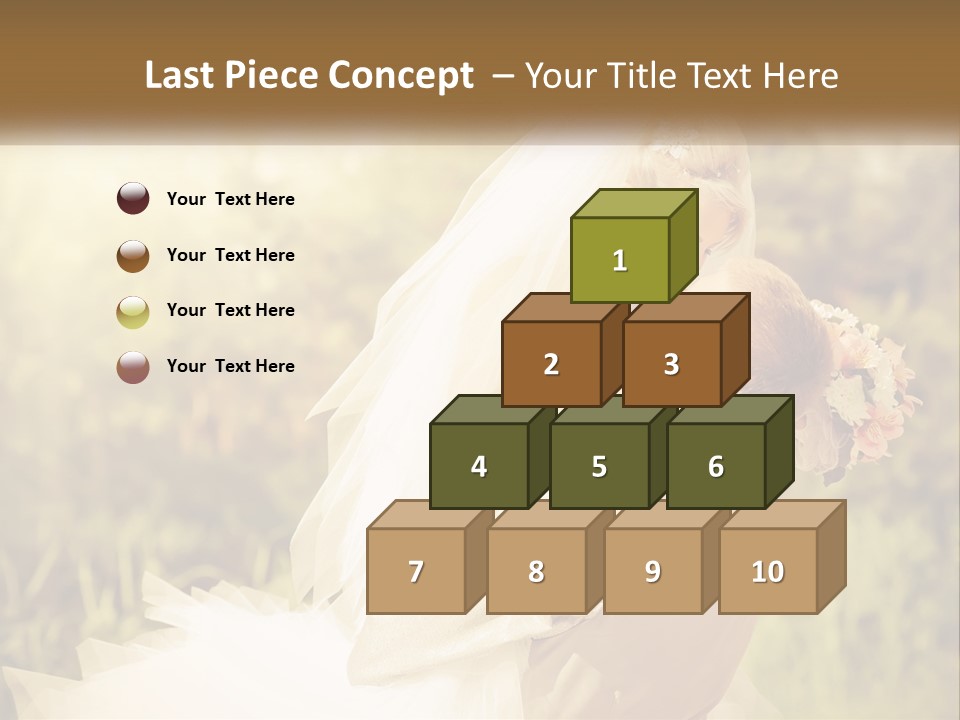 The Bride And Groom Kiss PowerPoint Template