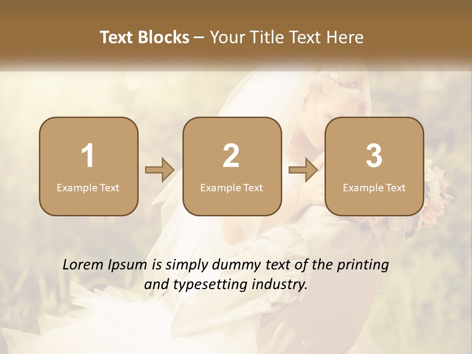 The Bride And Groom Kiss PowerPoint Template