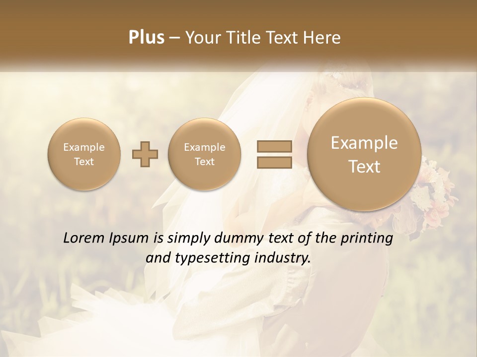 The Bride And Groom Kiss PowerPoint Template