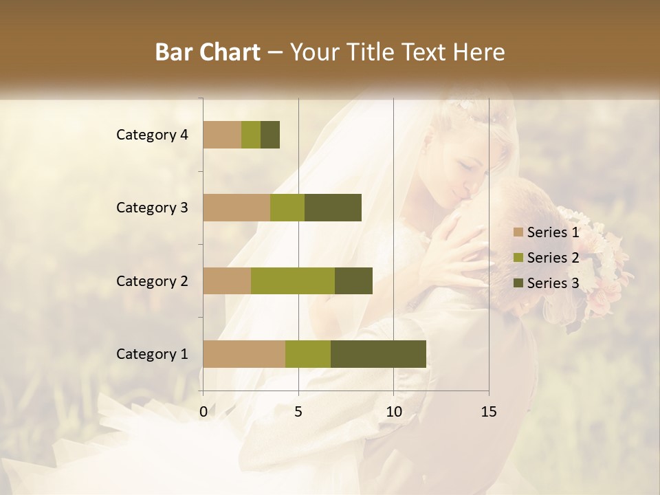 The Bride And Groom Kiss PowerPoint Template