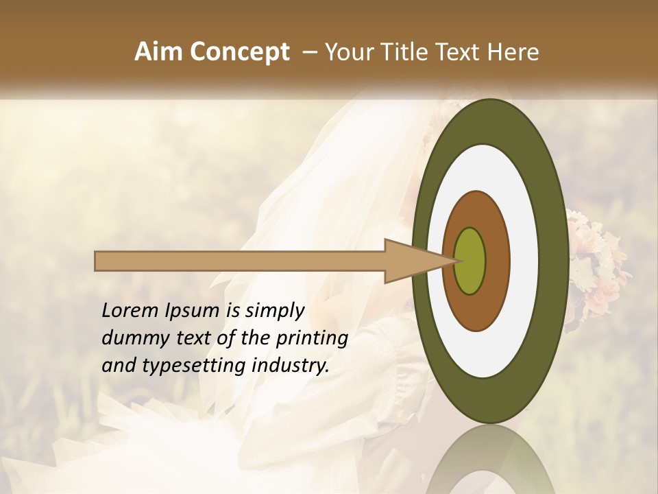 The Bride And Groom Kiss PowerPoint Template