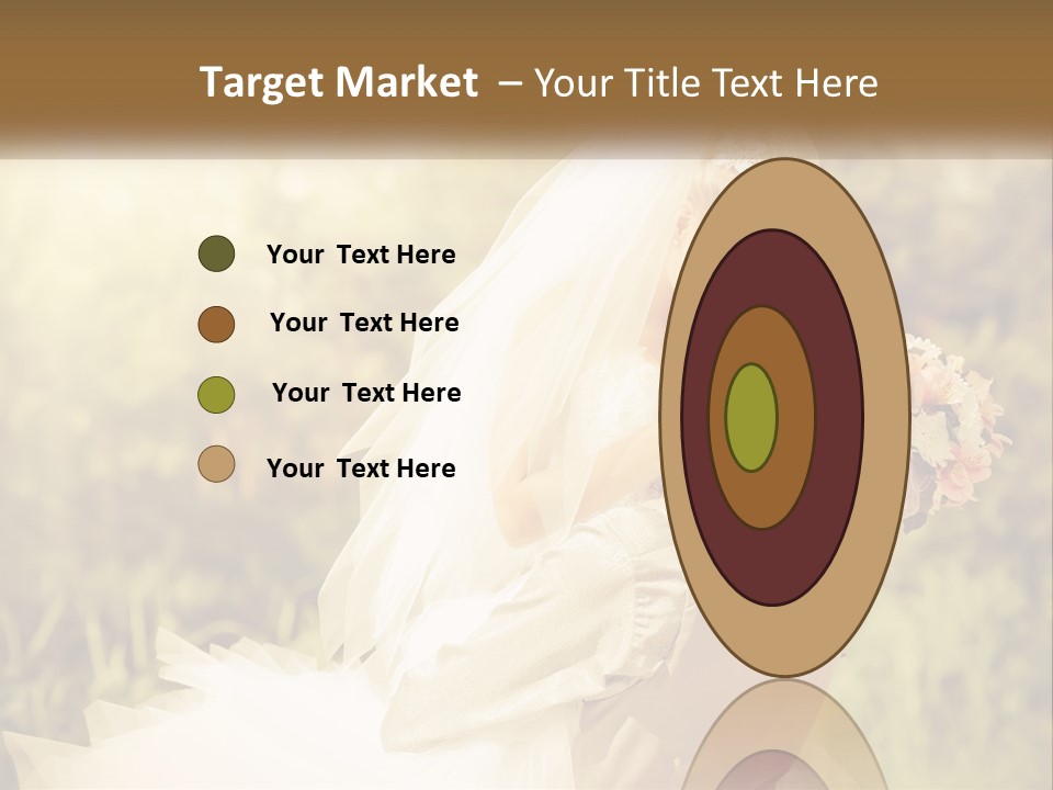 The Bride And Groom Kiss PowerPoint Template