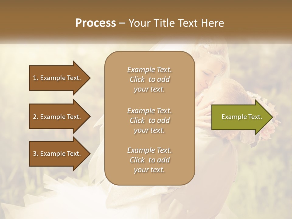 The Bride And Groom Kiss PowerPoint Template