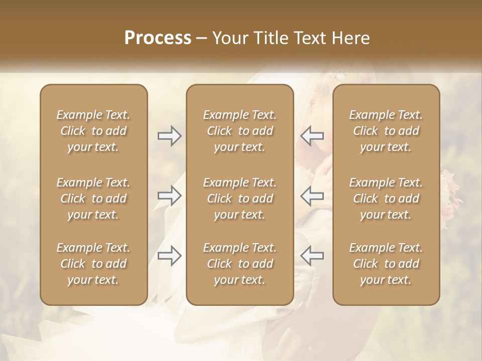 The Bride And Groom Kiss PowerPoint Template