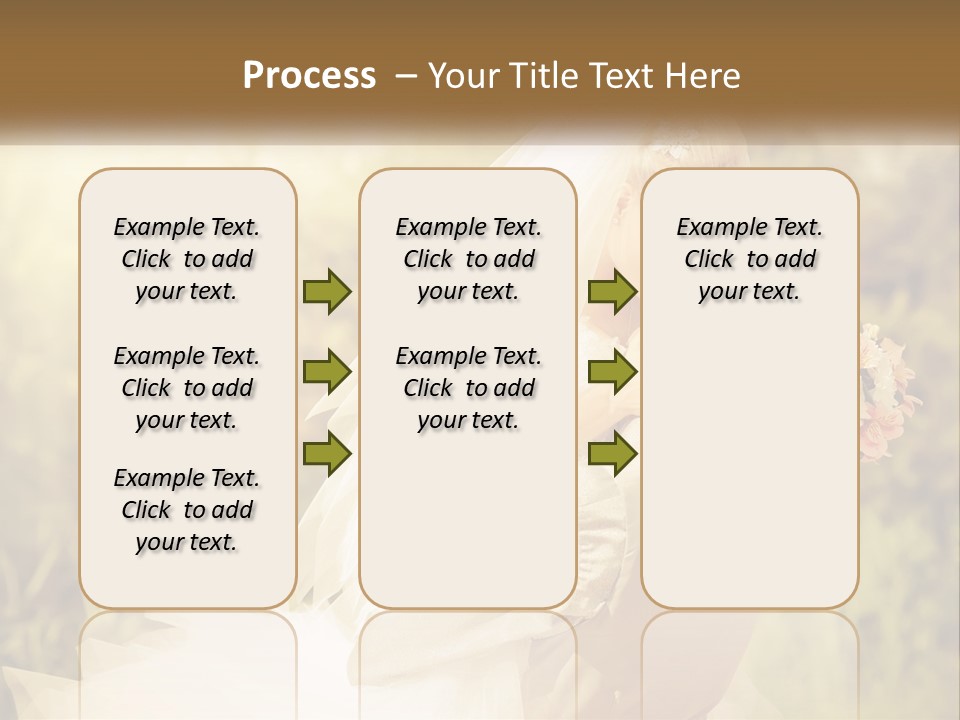 The Bride And Groom Kiss PowerPoint Template
