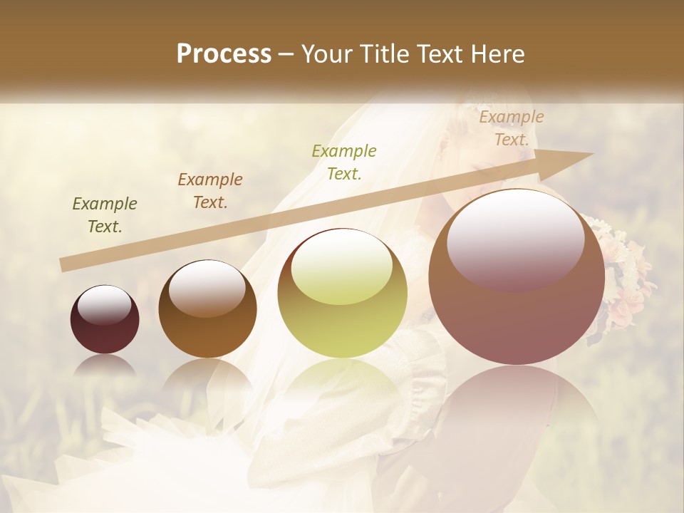 The Bride And Groom Kiss PowerPoint Template