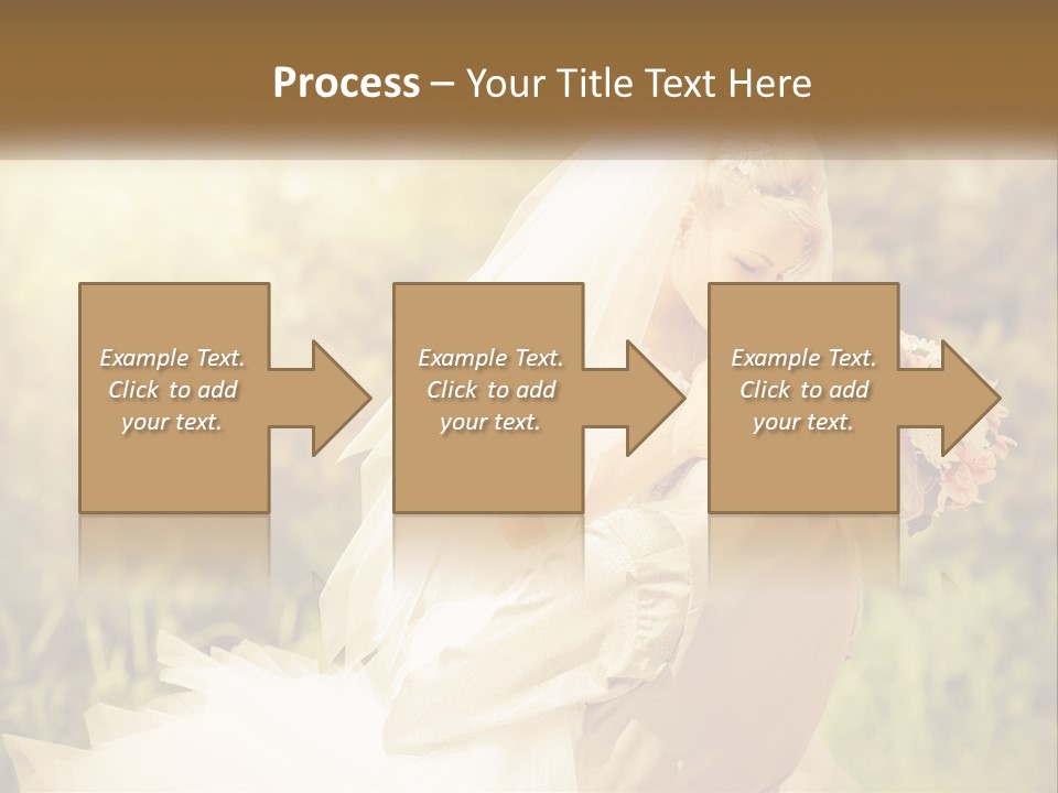 The Bride And Groom Kiss PowerPoint Template