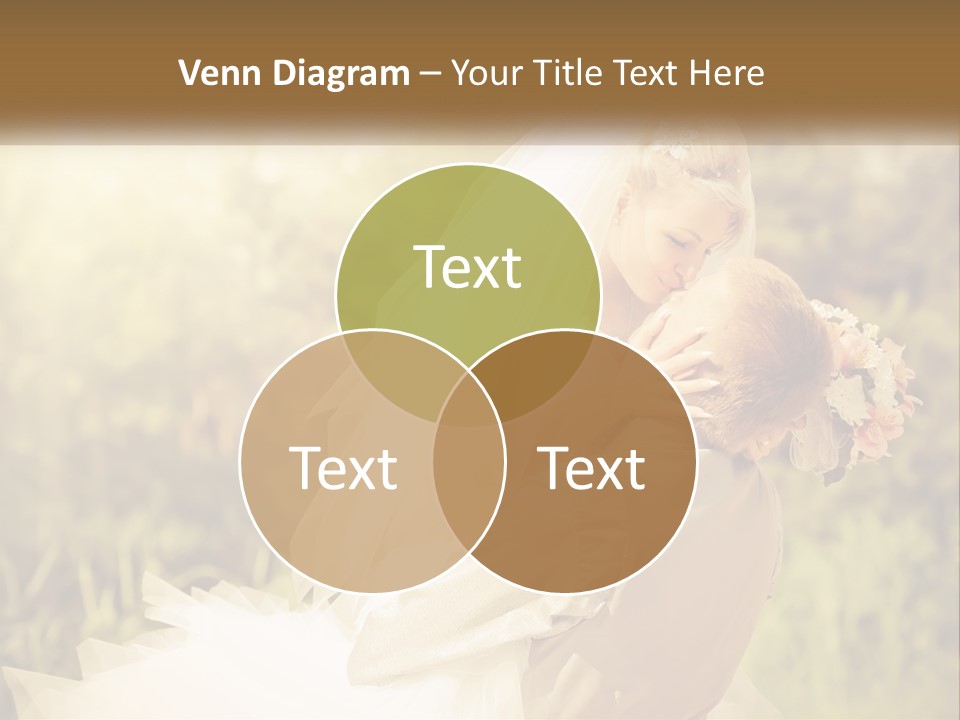 The Bride And Groom Kiss PowerPoint Template