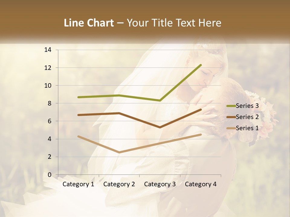 The Bride And Groom Kiss PowerPoint Template