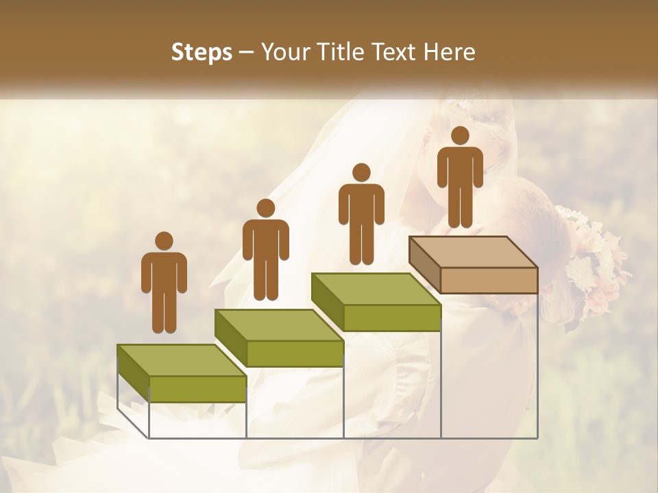 The Bride And Groom Kiss PowerPoint Template