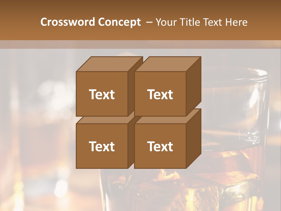 Whiskey With Ice PowerPoint Template