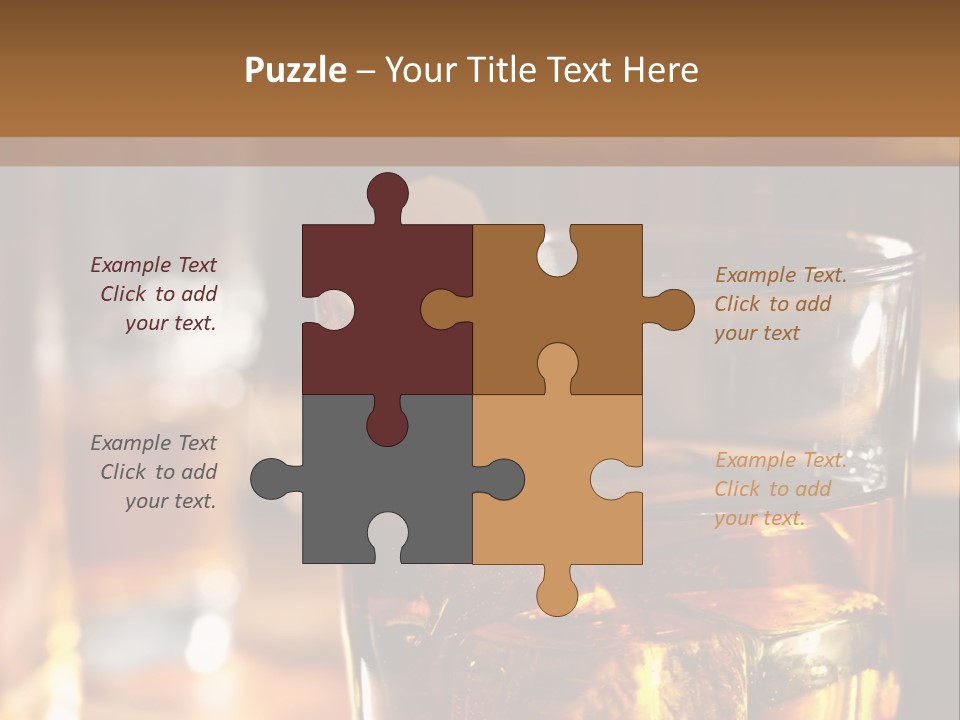 Whiskey With Ice PowerPoint Template