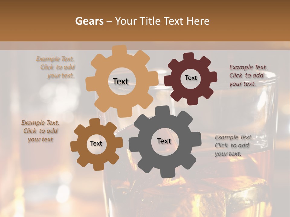 Whiskey With Ice PowerPoint Template