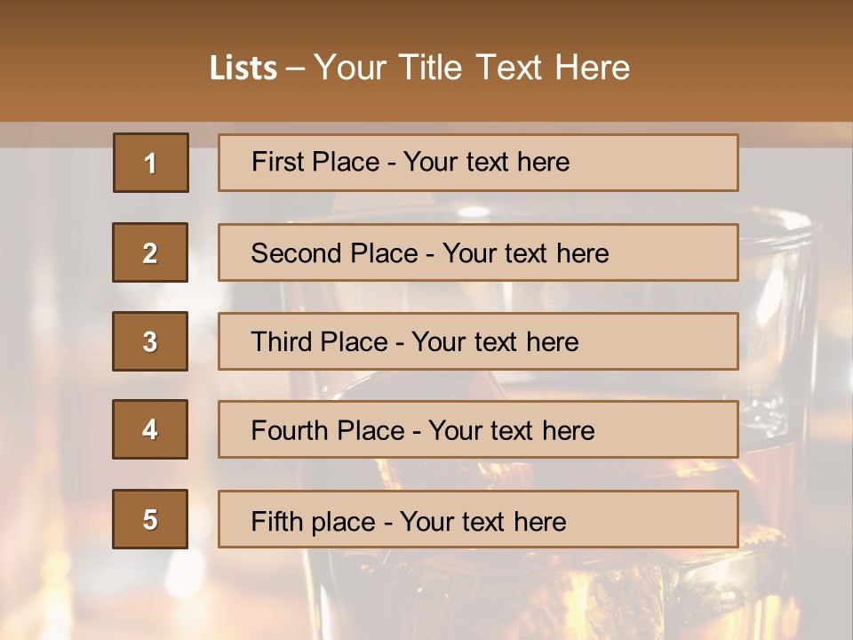 Whiskey With Ice PowerPoint Template
