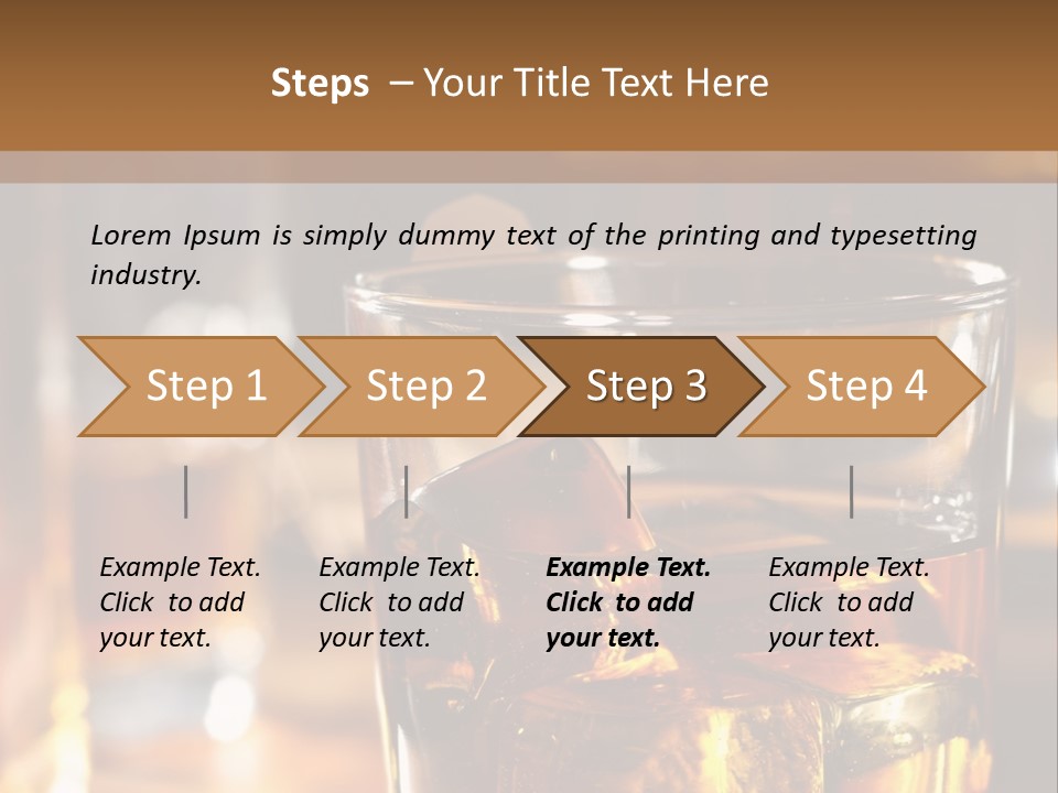 Whiskey With Ice PowerPoint Template